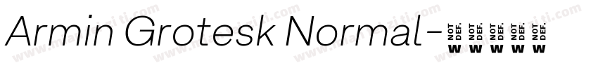 Armin Grotesk Normal字体转换